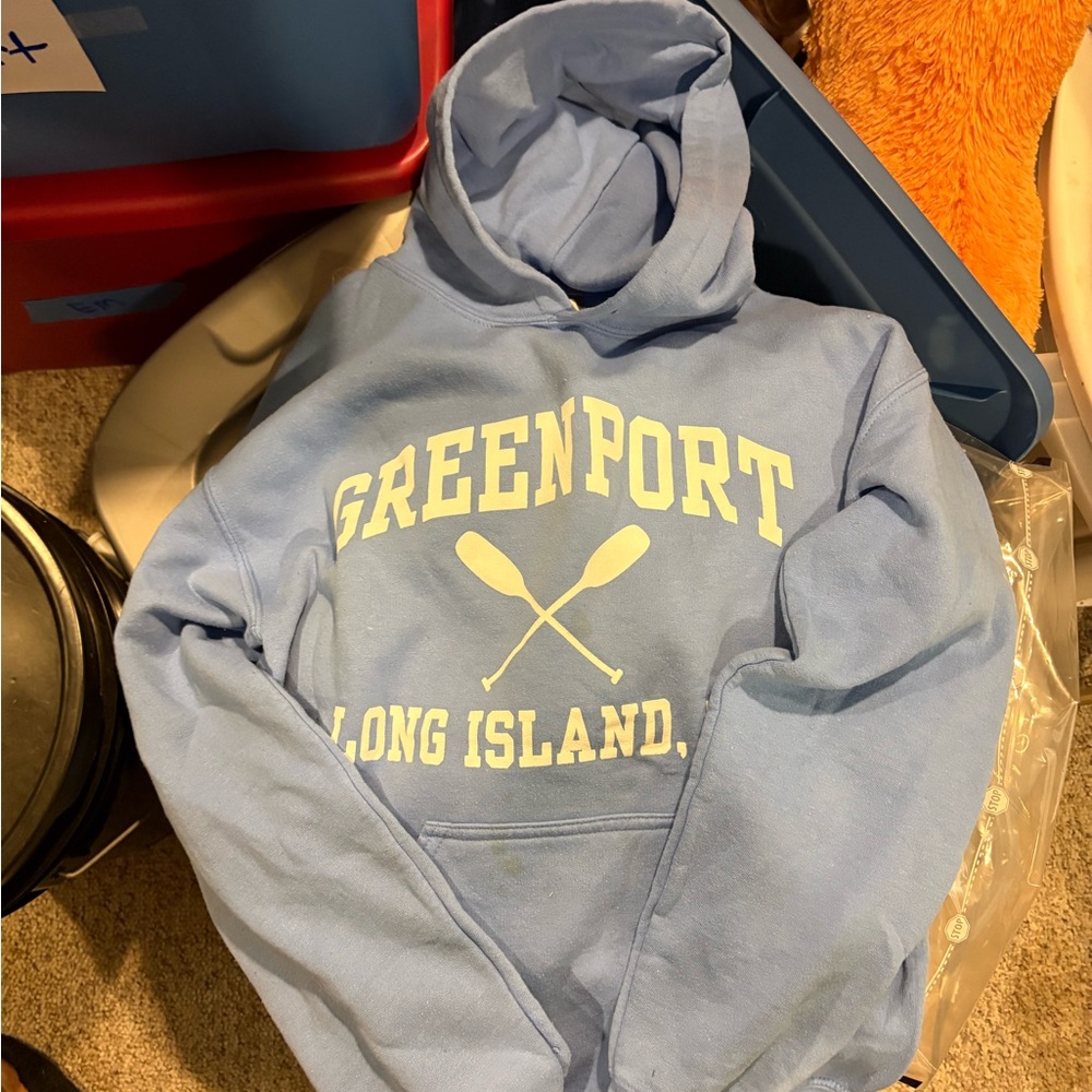 Blue Greenport Long Island Hoodie